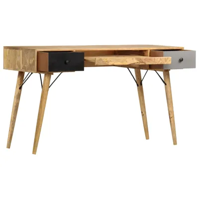 Produktbild von vidaXL Schreibtisch mit Schubladen 130 x 50 x 80 cm Massivholz Mango