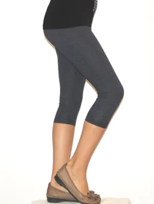 Produktbild von Kinder Mädchen Hose Leggings Leggins Capri 3/4 kurz Knie blickdicht Baumwolle Jeans 146