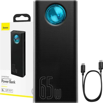 Zdjęcie produktu dla Powerbank Baseus, 30000mAh, 4xUSB, USB-C, 65W, czarny