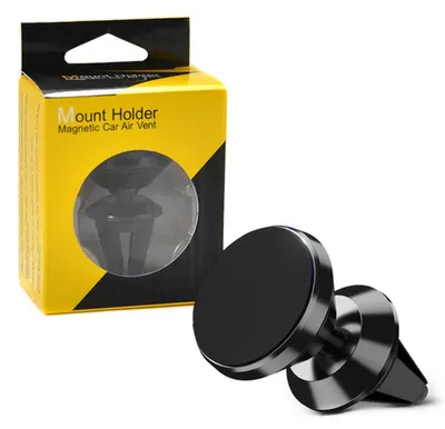 Obrázok produktu pre Magnetický držiak do auta, kovový, čierny, určený na mriežku