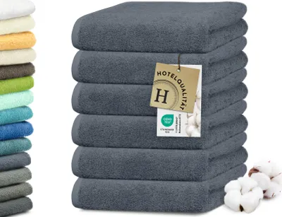 Produktbild von Handtuch 6er Set, Baumwolle, 50x100 cm, grau
