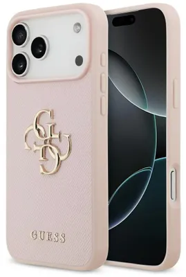 Immagine prodotto di Custodia Guess Grained Big 4G & Classic Logo Na Iphone 17 Pro - Różowe