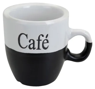 Produktbild von Excellent Houseware Kaffeebecher - 2x - schwarz - Keramik - 150 ml
