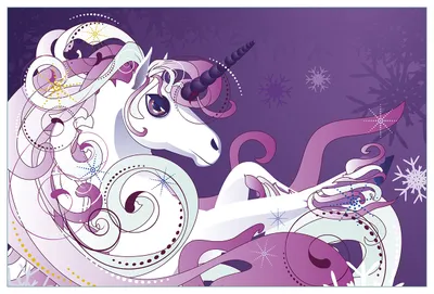 Produktbild von Wallario Küchenrückwand aus Glas, Größe: 90 x 60 cm, Motiv: Einhorn in lila und pink | Spritzschutz | abwischbar | pflegeleicht | in