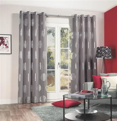 Produktbild von Home Wohnideen Ösenschal Verdunklungsstoff Silberdruck 1 teilig 245 x 140 cm Grau