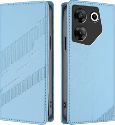Image de Etui pour Tecno Camon 20 Pro 5G, étui en cuirPolyuréthaneavec fente pour cartes et fonction stand Hellblau