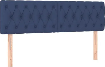 Produktbild von vidaXL Kopfteile Blau 160x7x78/88 cm Stoff