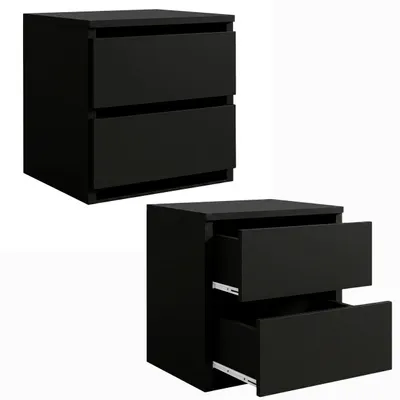 Produktbild von BEAUTYSOFA | Schubkasteneinsatz SMART II 40 cm Schwarz – Kleiderschrank Einsatz mit 2 Schubladen, Organizer & zusätzlicher Stauraum