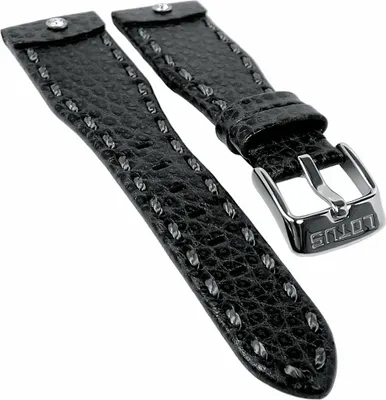 Produktbild von Lotus Watches 15640 Uhrenarmband 22mm Leder schwarz / grau > 15640/2