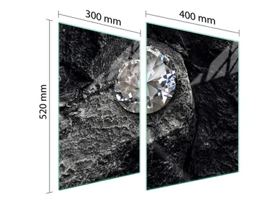 Obrázok produktu pre Sklenená Ochranná Tabuľa Pre Herd 70X52 Diamond