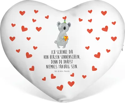 Produktbild von Mr. & Mrs. Panda Kuschelkissen Koala Geschenk - Weiß - Party, Dekokissen, Liebeskissen, Geburtstag, Sofakissen, dekoartikel, Schmusekissen