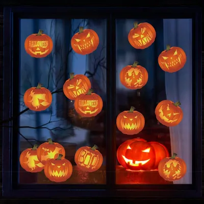 Productafbeelding van Halloween Pompoen Raamstickers Decoratie