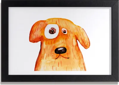 Produktbild von Bild 30x20 MDF-Rahmen, Wandkunst Hund