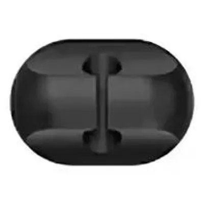 Produktbild von Silikon-Kabelorganizer - Kabelhalter - 1 Stück - Schwarz - Für USB- und Ladekabel - Für den Schreibtisch - Kabelmanagement