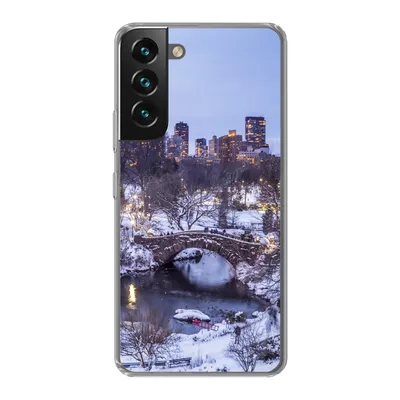 Produktbild von MuchoWow® Handyhülle Schutzhülle Hülle für Samsung Galaxy S22 Plus New York - Central Park - Winter Silikon Softcase Handy Hülle - Schutzabdeckung