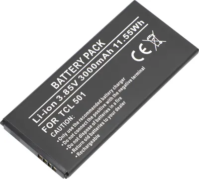 Produktbild von Avizar, Li-Ion-Akku TCL 501 3,85V 3000mAh 11,55Wh kompatibel, Schwarz