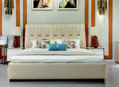 Produktbild von Bett 2x Nachttisch 3tlg. Schlafzimmer Set Design Modern Luxus Schlafzimmer Neu