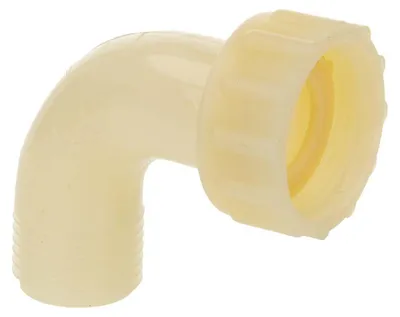 Produktbild von tecuro 90° Winkel mit 1/2 Zoll Außengewinde x 3/4 Zoll Überwurfmutter, PA (nylon 66), natur