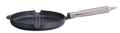 Produktbild von Grillpfanne aus Gusseisen - Durchmesser 250 mm - Hendi 629925