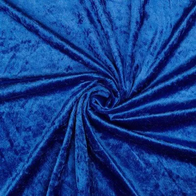 Immagine prodotto di Tessuto in velluto elasticizzato 2 m x 145 cm, blu cobalto lucido.