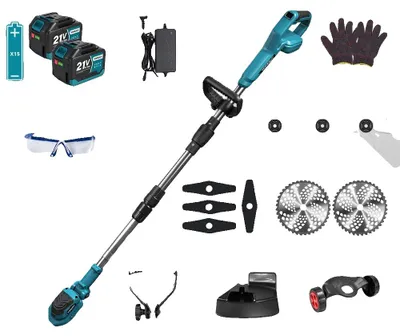 Image de Débroussailleuse, moteur sans balais, longueur réglable, 2 batteries incluses