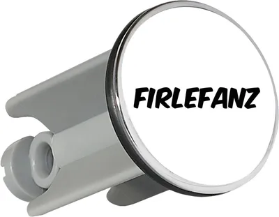 Produktbild von Huuraa Waschbeckenstöpsel Firlefanz Schriftzug 4cm höhenverstellbar Abflussstopfen Geschenkidee