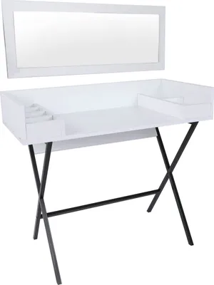 Produktbild von Skye Decor, Lima, Schminktisch, Weiß, 100 % MELAMINBESCHICHTETE SPANPLATTEN, 100 x 89 x 50 cm