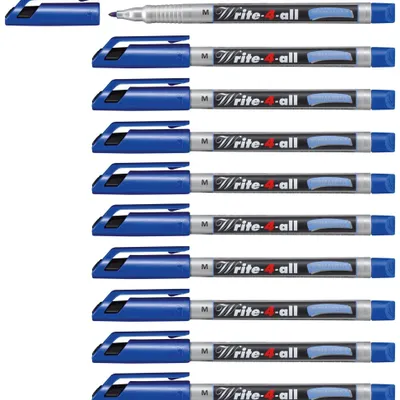 Produktbild von STABILO Permanent-Marker -  Write-4-all - medium - 10er Pack - blau