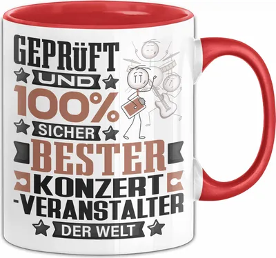 Produktbild von Konzertveranstalter Geschenk Lustiger Spruch für Konzertveranstalter Geschenkidee Bester Konzertveranstalter Der Welt (Rot)