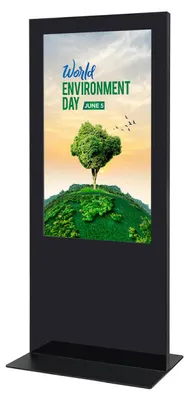 Produktbild von Showdown Displays Digitale Infostele Slim Schwarz 55" mit Samsung-Bildschirm