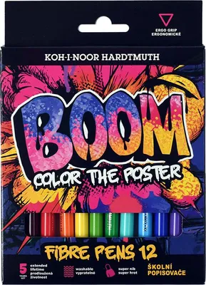 Immagine prodotto di Pennarelli Koh-i-noor 12 colori