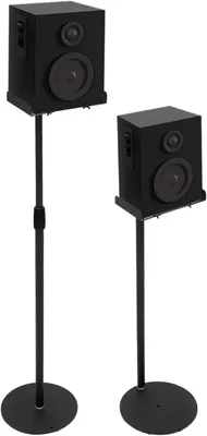 Produktbild von 2er Set Lautsprecherständer höhenverstellbar 75–140 cm – 360° drehbare Boxenständer, Universal-Surround-Lautsprecherständer für Heimkino & HiFi, Schwarz
