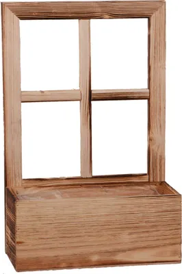 Produktbild von UNUS Holzfenster mit Pflanzbank Dekoration Altholz 1 Stück Deko Holz bepflanzen
