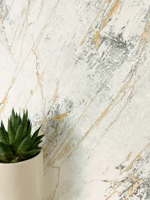 Produktbild von NEWROOM Tapete Weiß Vliestapete Marmor - Marmoroptik Modern Hellgrau Gold Marmor-Tapete 3D Optik