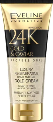 Produktbild von Eveline 24k Gold & Caviar Goldene Regenerierende Hand- und Nagelcreme