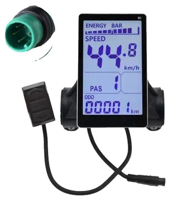 Image de Compteur de vitesse pour vélo électrique, écran étanche, compatible avec les véhicules électriques, couleur noire