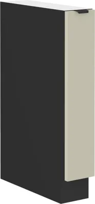 Obrázok produktu pre Výsuvná skrinka AGAFIJA - šírka 15 cm, cashmere / čierna