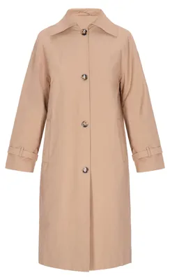 Produktbild von Damen Mantel Beige Größe M mit regulärer Passform und praktischen Seitentaschen