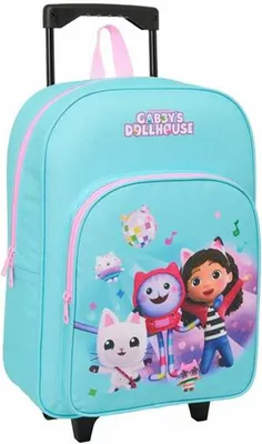 Produktbild von Schulrucksack mit Rädern Gabby's Dollhouse Blau Rosa 32 x 42 x 14 cm