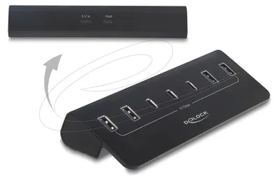 Image de Hub USB 10 Gbps avec 3 ports USB-C et 4 ports USB-A, en métal, 7 ports