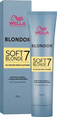 Produktbild von Wella Blondor Soft Blonde Cream, Creme, 200 g, Tube, Blond, STEARATE, SODIUM SILICATE, POTASSIUM PERSULFATE, SODIUM PERSULFATE, AMMONIUM PERSULFATE, MAGNESIUM...
