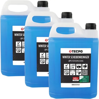 Produktbild von TECPO Scheibenfrostschutz, 15 Liter Antifrost -20°C Gebrauchsfertig – DEKRA  Scheibenreiniger im Winter für Klare Sicht