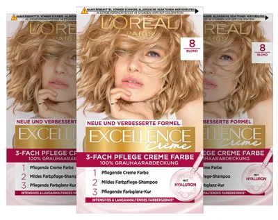 Produktbild von L'Oréal Paris Permanente Haarfarbe, 100% Grauhaarabdeckung, Haarfärbeset mit Col