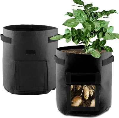 Image de 2 PCS Sacs à pommes de terre Faire pousser des bacs à plantes de jardin pour les légumes à pommes de terre