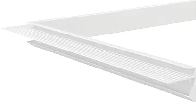 Produktbild von Dachrandprofile Weiß Aluminium Innenecke 4,5 x 4,5 x 40 cm - Pro Stück