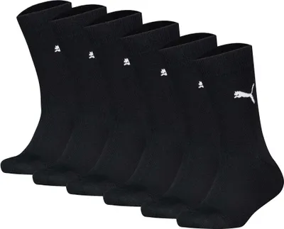 Produktbild von PUMA Kinder Socken 6er Pack - Easy Rider, ECOM, einfarbig, Logo Schwarz 31-34