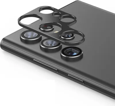 Image de Coque de protection arrière en aluminium, noire, pour Samsung Galaxy S22 Ultra