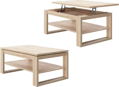 Produktbild von All4All Couchtisch Nico , Kaffeetisch , Wohnzimmertisch , Laptoptisch , Sofatisch , ausziehbar , ausklappbar , 100x60cm , 05 , Sonoma Eiche