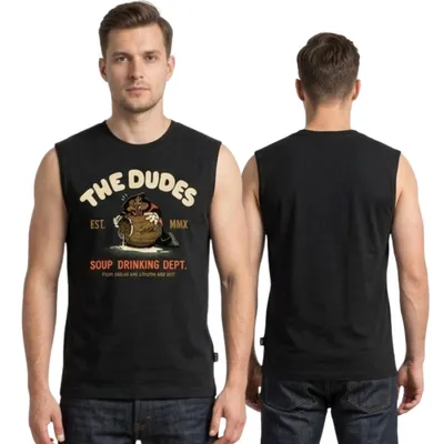 Immagine prodotto di Canotta da uomo THE DUDES, modello "Soup Drinking", colore nero, , taglia L