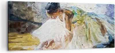 Produktbild von Bild auf Leinwand - Leinwandbild - Einteilig - Ballerina Mädchen Öl - 120x50cm - Wand Bild - Wanddeko - Wandbilder - Leinwanddruck - Bilder - Wanddekoration - Leinwand bilder - AB120x50-4756